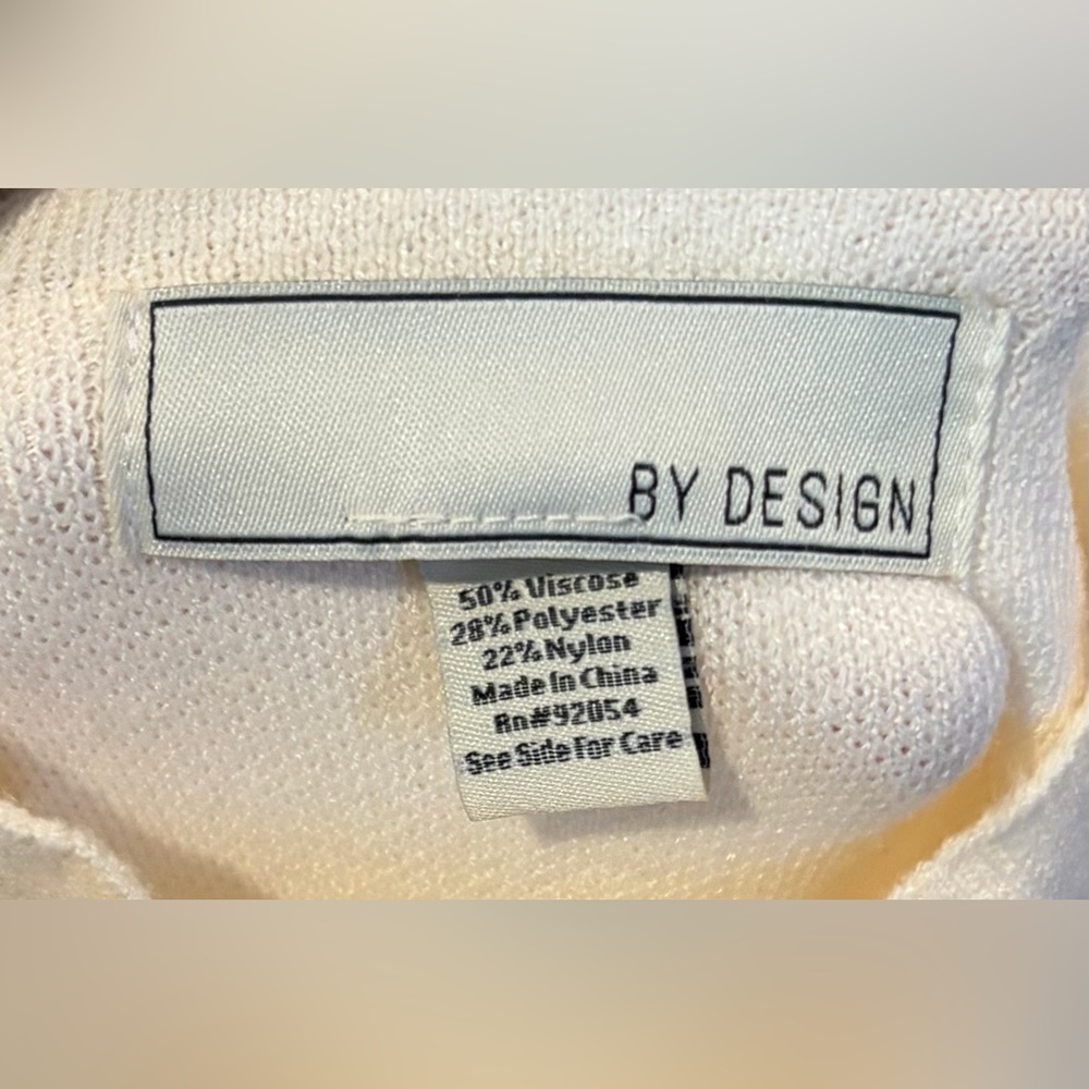 By Design Cream Mock Neck Knit Sweater | Size S | Small Flaw - Picture 2 of 9